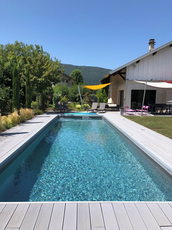Outdoor pool, a heated pool