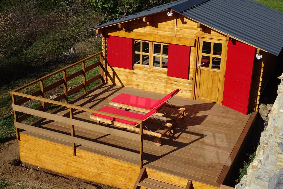 Stuga Comfort (Le Chalet'Natur) | Terrass/Patio