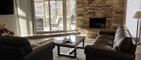 TV connectée, cheminée