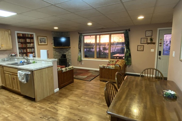 Check out the sunset while you are cooking or socializing around the table!