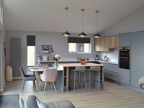 Oven, dishwasher, high chair, freezer