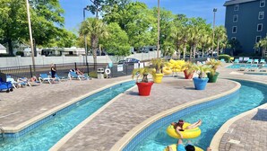 Indoor pool, a heated pool - Beach Lover's Blvd-306B Oceanfront, pools, lazy river, hot tubs, pickleball (Myrtle Beach)