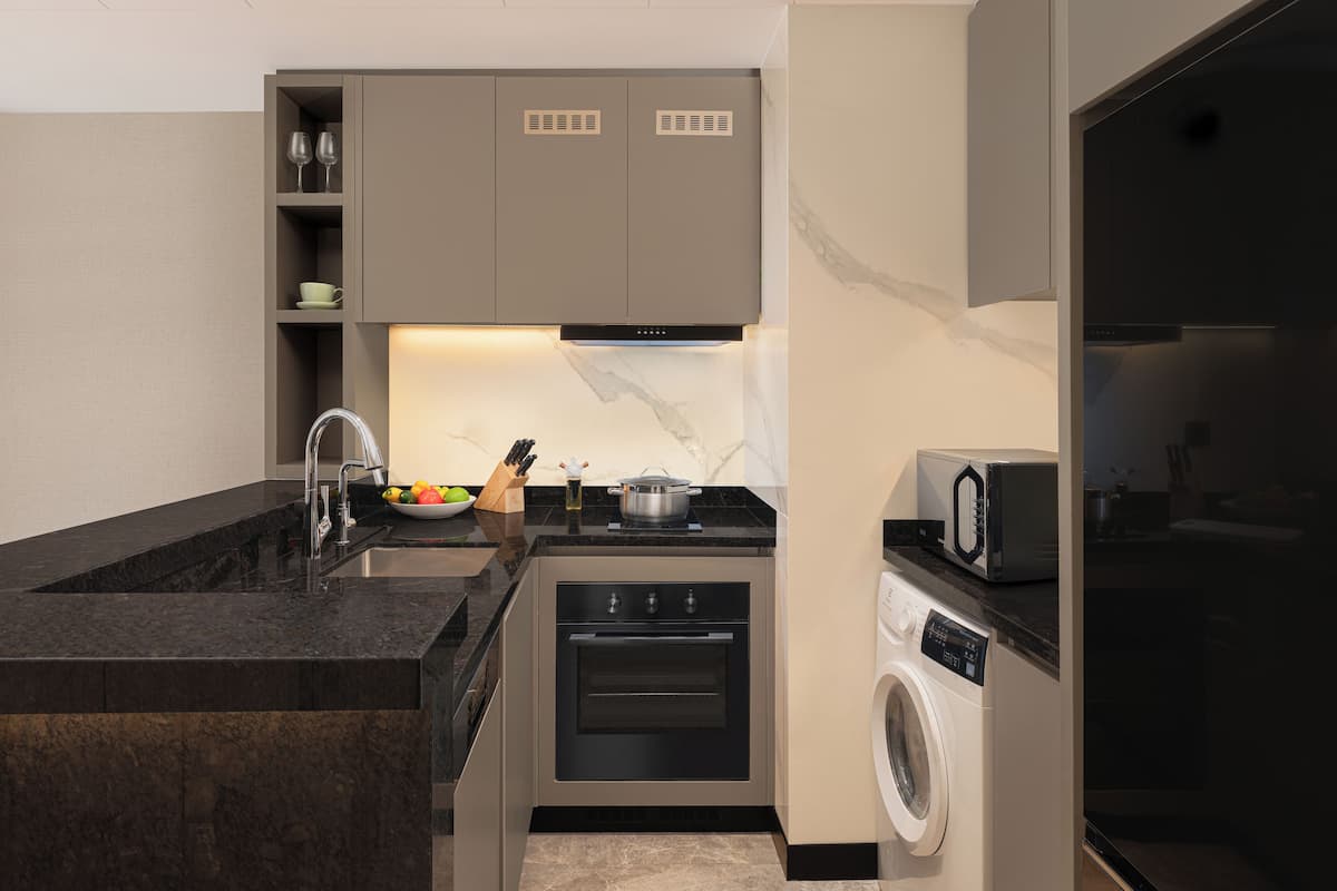 Studio, 1 kingsize bed, niet-roken | Privékeuken | Een mini-koelkast, een koffiezetapparaat/waterkoker