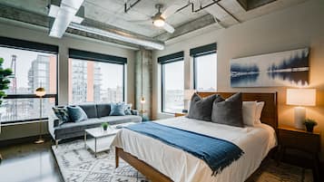 Desk, free WiFi, bed sheets