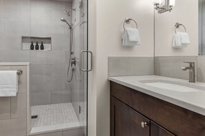 Bathtub, hair dryer, towels