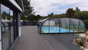 A heated pool