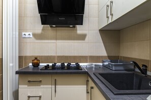 Fridge, microwave - Apartment Queen - CENTRAL (Sibiu)