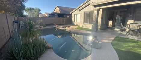 A heated pool
