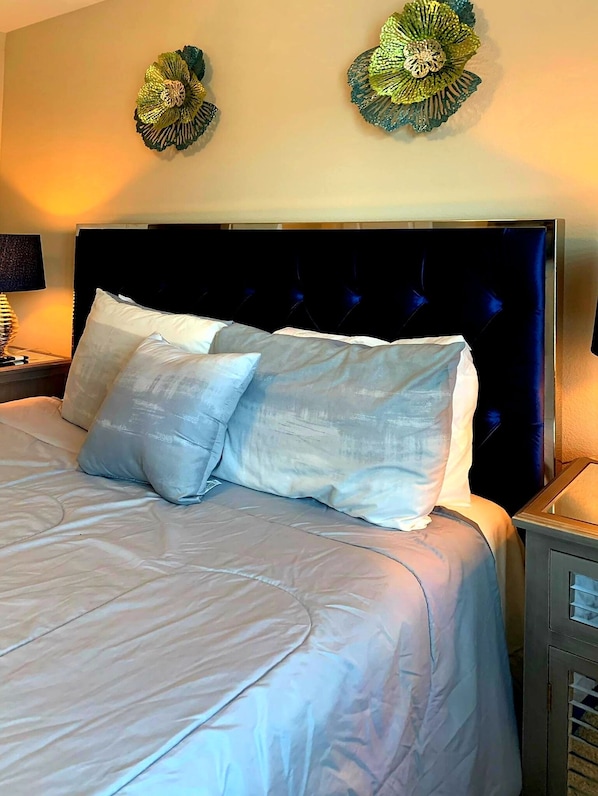3 bedrooms, memory-foam beds, iron/ironing board, free WiFi