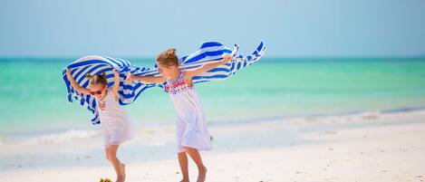 Beach nearby, sun-loungers