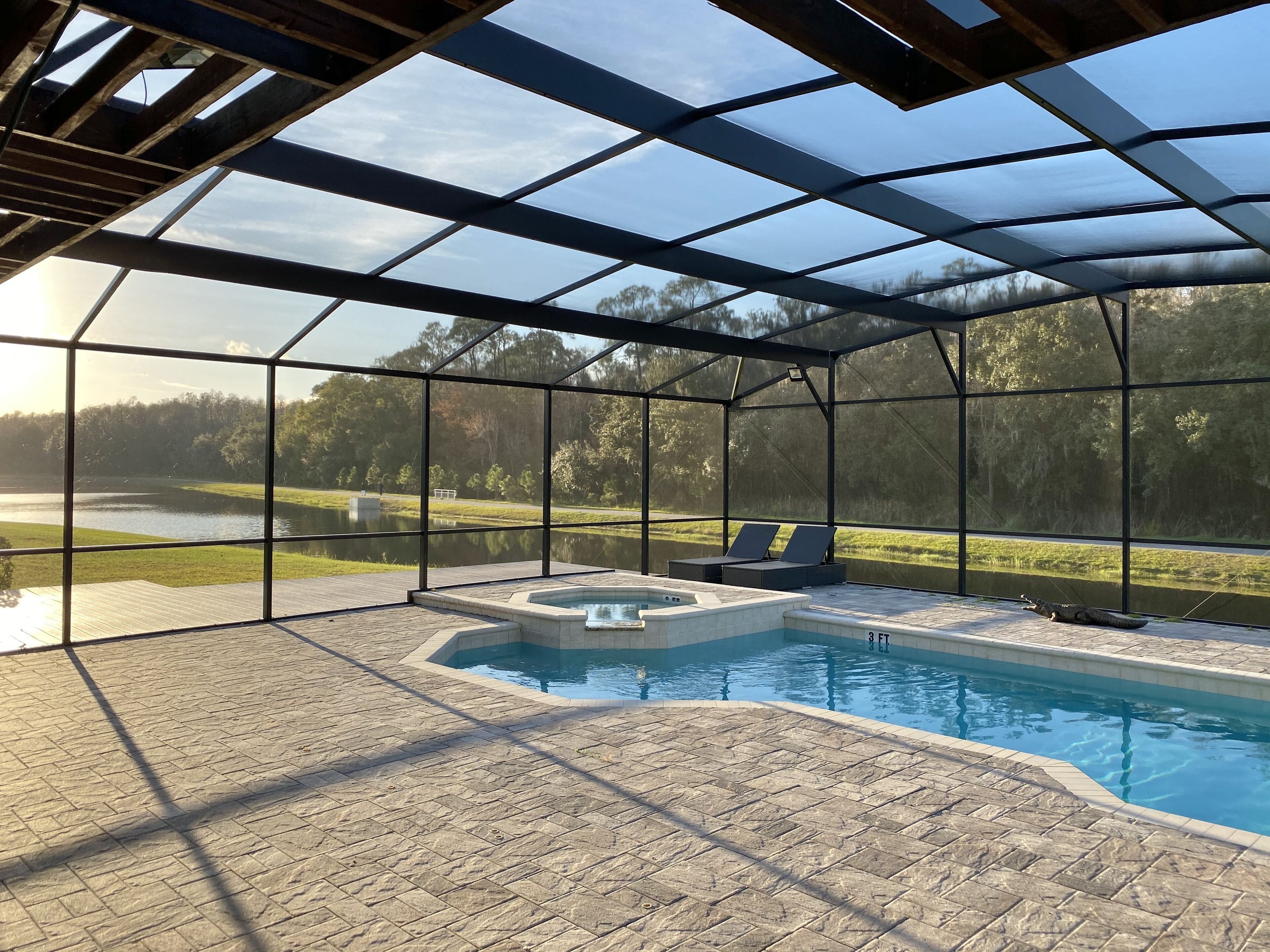 Outdoor pool, a heated pool