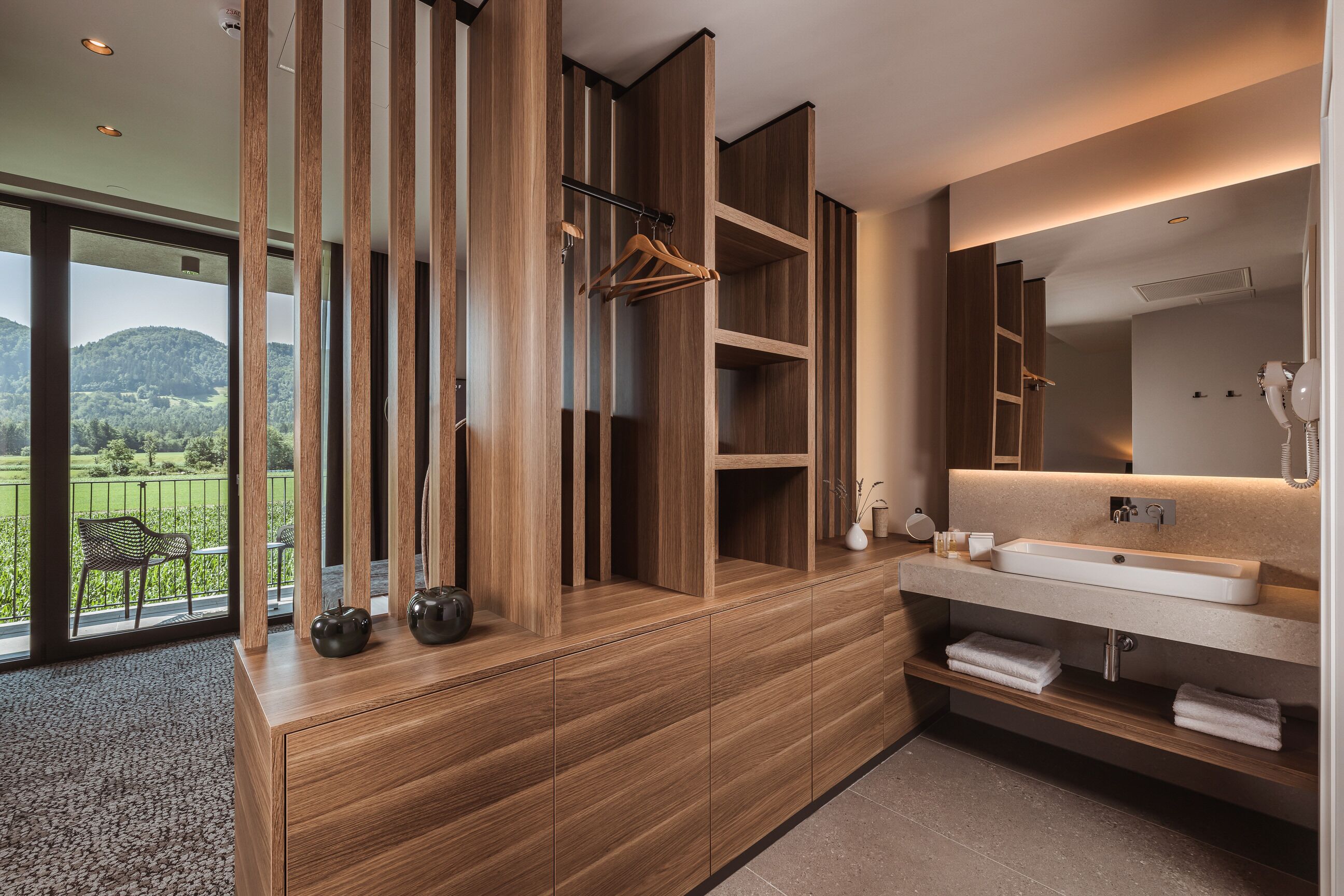 executive room, balcony | living area | 49-inch smart tv with cable channels, tv, heated floors