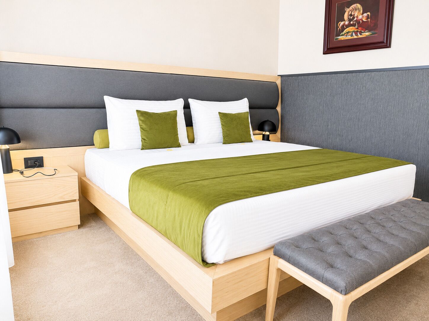 Egyptian cotton sheets, premium bedding, minibar, in-room safe