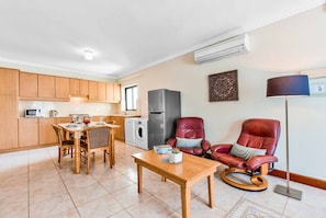 Villa, 2 Bedrooms, Private Pool | Living area | Flat-screen TV, video game console