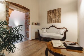 Télévision, cheminée, livres