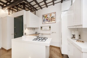 Apartment, 2 Bedrooms | Private kitchen | Full-size fridge, stovetop, dishwasher, espresso maker