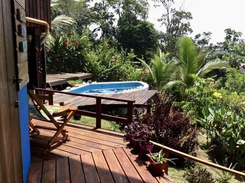 Auf dem Hügel Meerblick Dschungel Cabana, Pool & Fahrräder