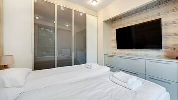 1 habitación, colchones con efecto memoria y cortinas blackout