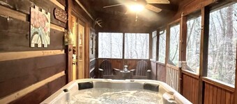 Leave the stress behind!- private hot tub, pet and motorcycle friendly, let peace and nature surround you! 2 Bedroom Home by RedAwning