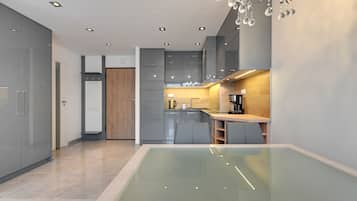 Deluxe Apartment | Living room | 42-inch flat-screen TV with cable channels, TV
