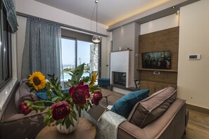 Villa | Living room | Flat-screen TV - Ariadne Luxury Villa (Apokoronas)