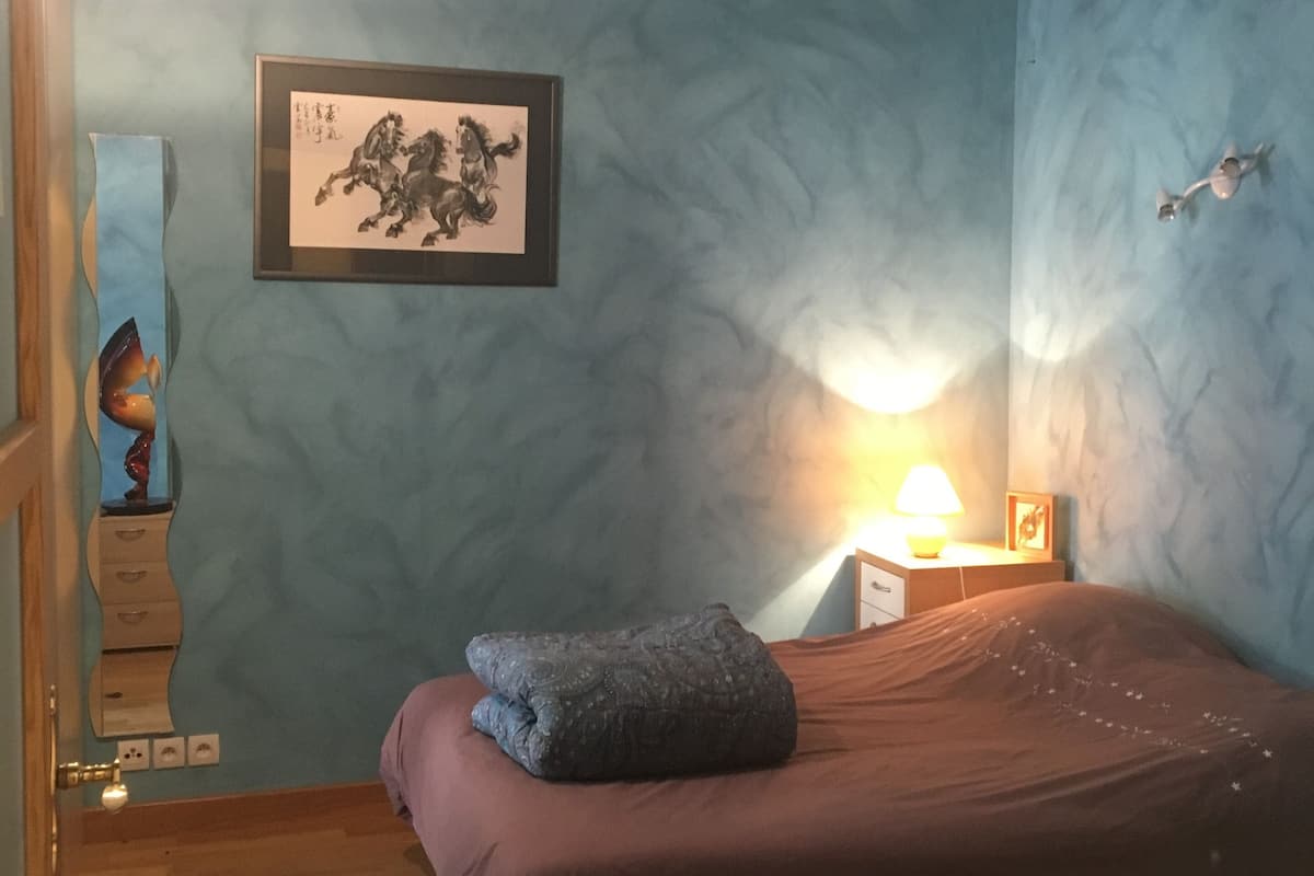 Comfort Double Room (Chambre Bleue) | 1 bedroom, individually decorated, individually furnished, soundproofing
