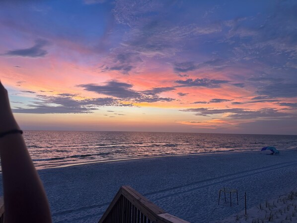 Beach nearby, sun-loungers