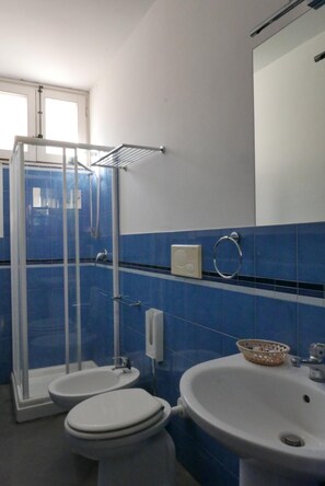 Dutxa, capçal de dutxa tipus cascada, bidet i tovalloles 