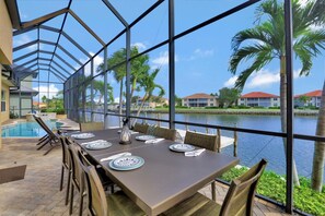 House, Multiple Beds (Stunning home with pool, spa and huge) | Balcony view - Stunning Home With Pool, spa and Huge Waterview (Marco Island)