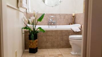 Honeymoon Suite | Bathroom | Hair dryer, towels