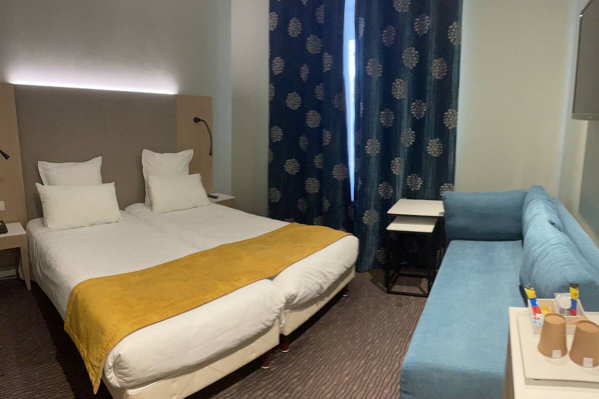 Standard Twin Room | In-room safe, soundproofing, iron/ironing board, cribs (free)