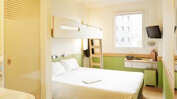 Double Room, Multiple Beds | In-room safe, desk, soundproofing, free WiFi