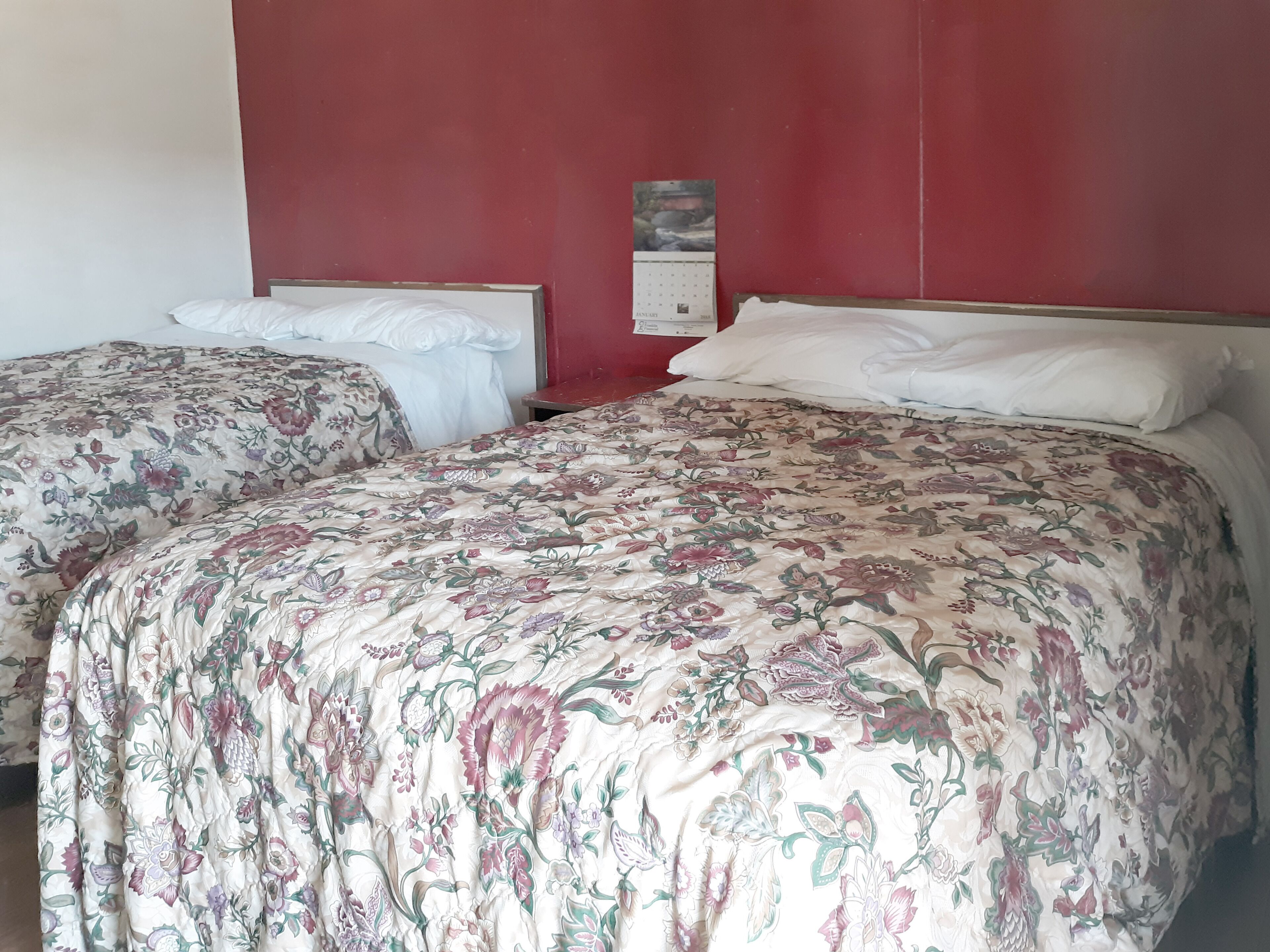 Desk, free WiFi, bed sheets