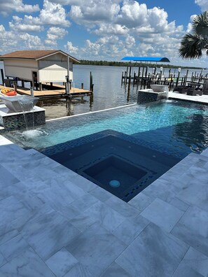 Outdoor pool, a heated pool