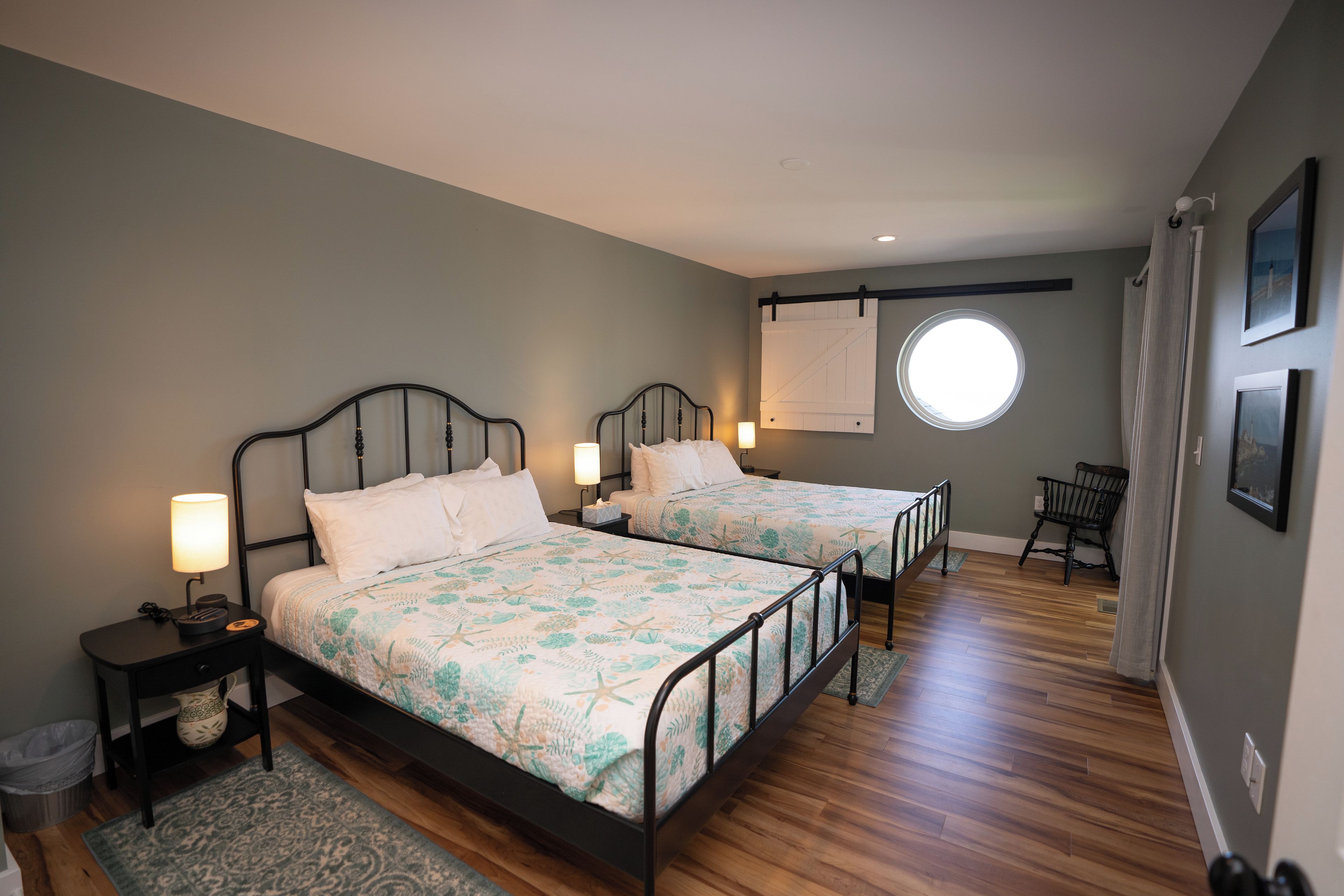 Two comfortable beds provide flexible sleeping space for families and groups 