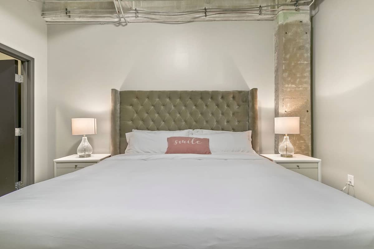 Premium bedding, down duvets, pillow-top beds, individually decorated