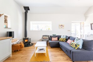 TV, fireplace, table tennis, books