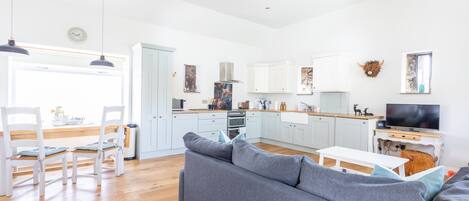 TV, fireplace, table tennis, books