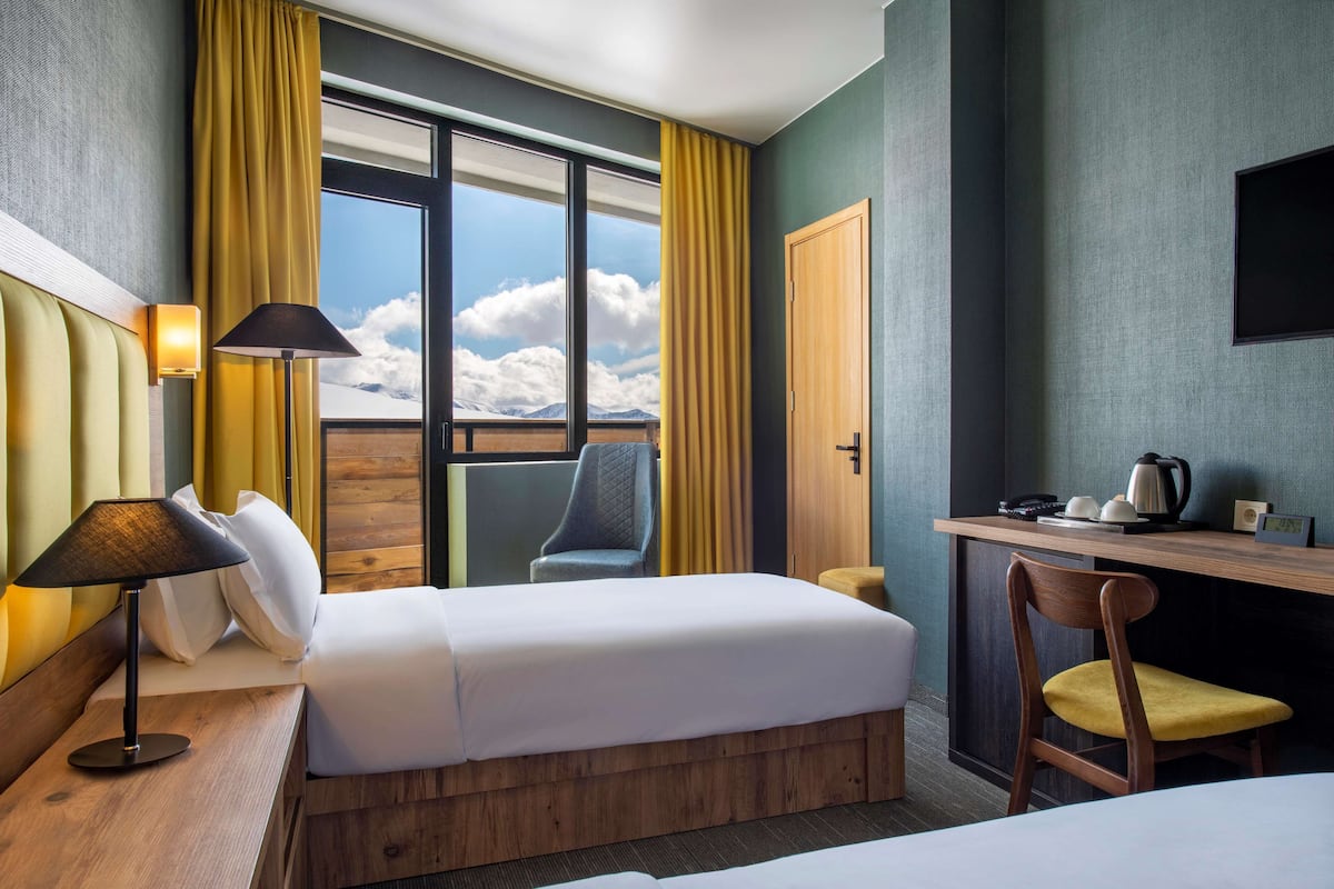 Quarto standard, 2 camas de solteiro, sacada, vista para a montanha | Vista para a montanha