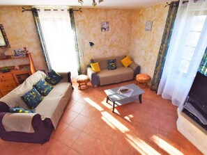 Televisión, chimenea y reproductor de DVD 