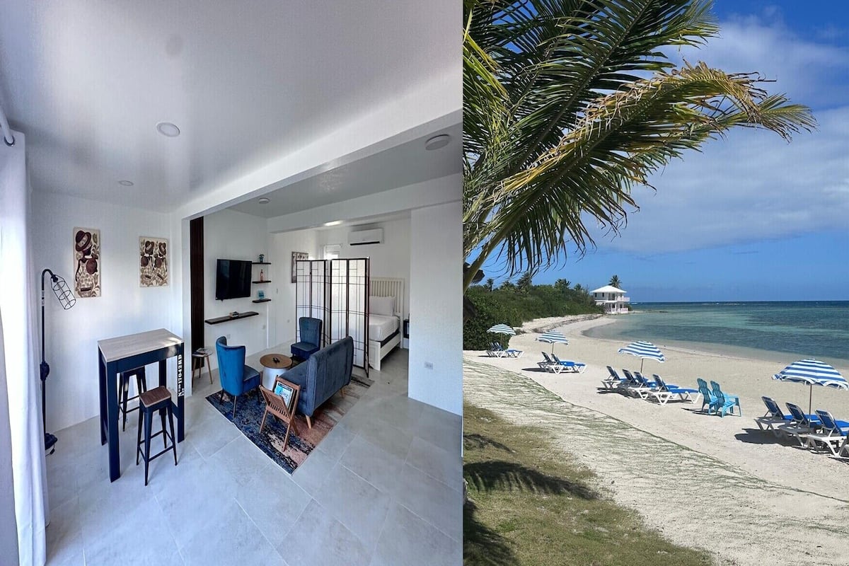 Suite Studio, 1 très grand lit et 1 canapé-lit, vue jardin, en bord de plage | Vue sur le complexe touristique