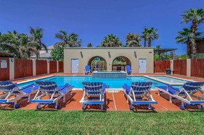 Outdoor pool, a heated pool