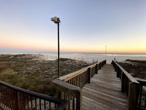 Beach nearby, sun-loungers, beach towels