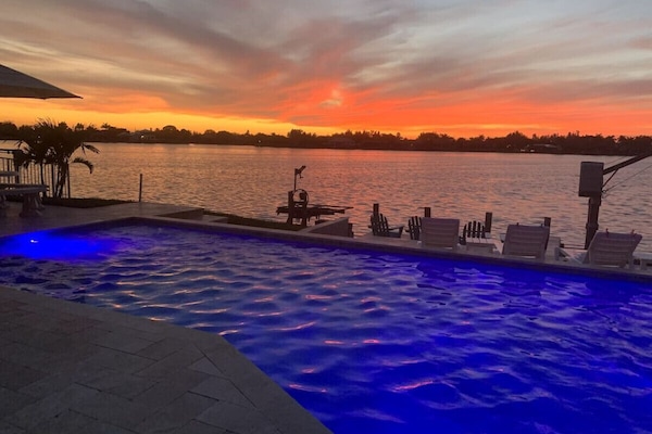 Sunset from the pool