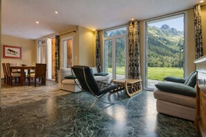 TV, fireplace - Chalet Glacier, Argentière (Chamonix), France (Argentière (Chamonix))