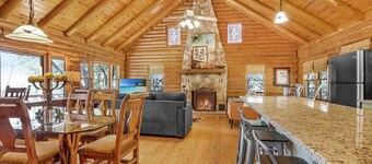 Popular 2BR Log Home on the Creek with a Hot Tub!