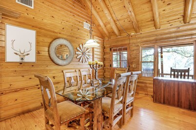 Popular 2BR Log Home on the Creek with a Hot Tub!