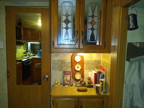 Interior - this is a very spacious RV that sits under 2 large trees (Iron Station)