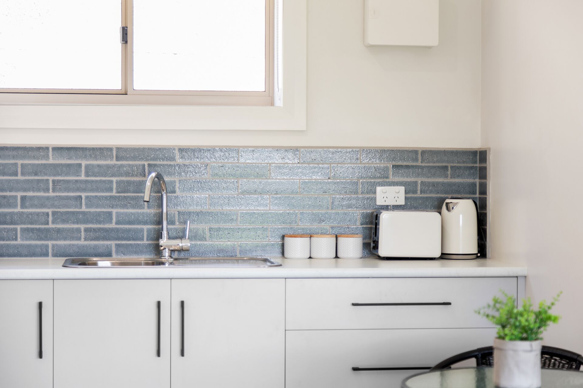 Fridge, microwave, toaster