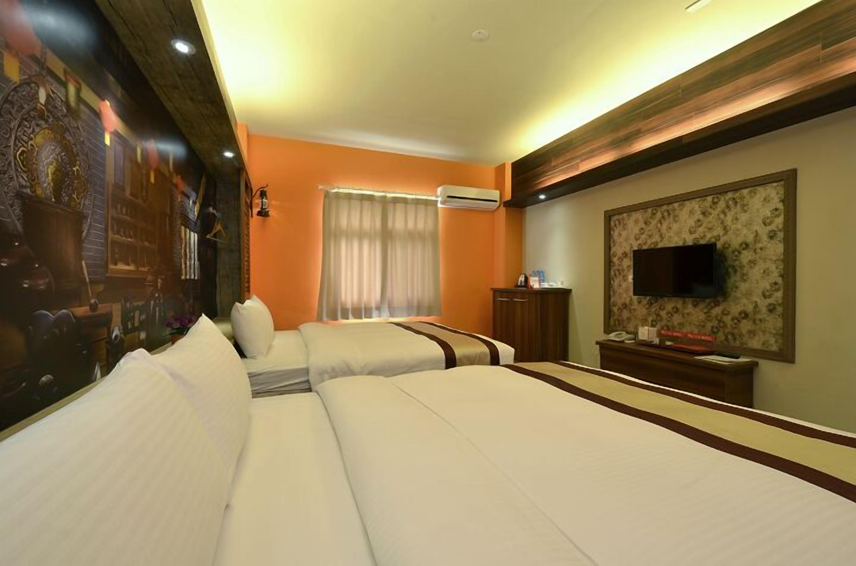 blackout curtains, iron/ironing board, bed sheets